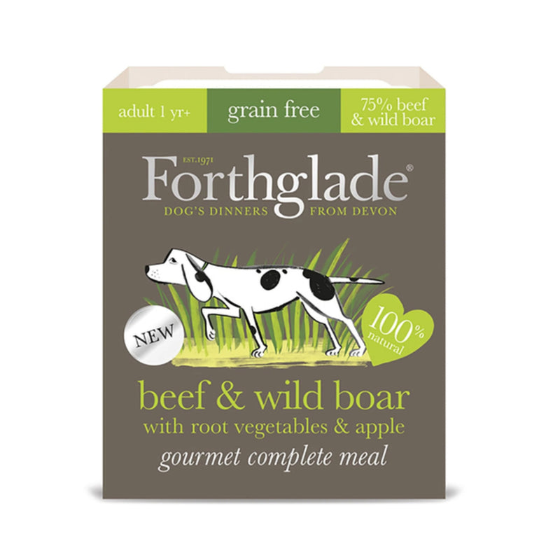 Load image into Gallery viewer, Forthglade Grain Free Beef & Wild Boar With Root Veg & Apple 395g