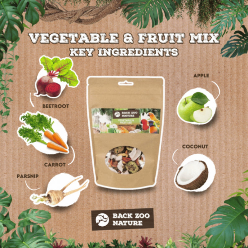 Load image into Gallery viewer, Back Zoo Nature Vegetable & Fruit Mix for Rodents, Rabbits & Birds – 100g