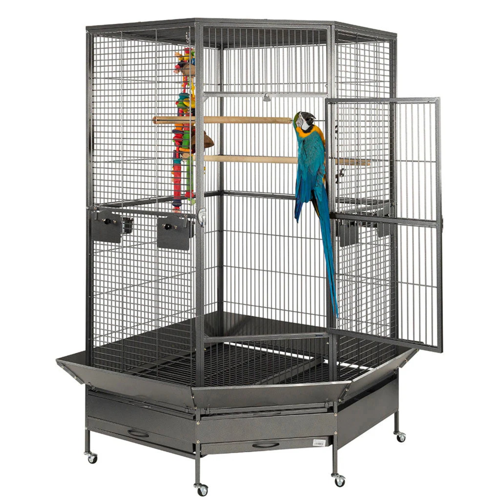 Image showcasing Raleigh Bird Cage – Strong, Spacious Corner Cage for Large Birds – Our ...