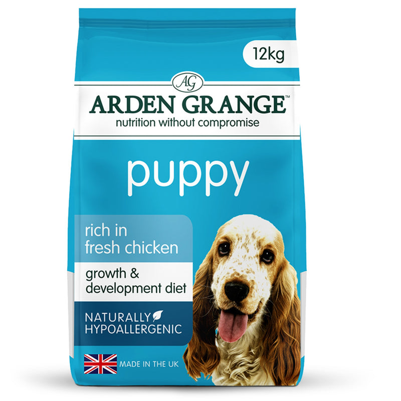 Load image into Gallery viewer, Arden Grange Puppy & Junior Dry Dog Food – High-Quality Chicken, Rich in Protein for Healthy Growth, Hypoallergenic, Wheat & Gluten-Free, Supports Immune & Digestive Health, Complete Puppy Nutrition.