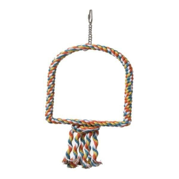 Arc Rope Swing Bird Toy – Colourful & Fun Hanging Perch for Birds – Our ...