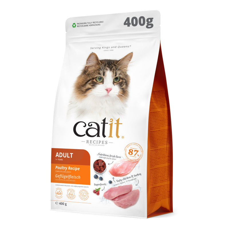 Load image into Gallery viewer, Catit Recipes Adult Poultry Dry Cat Food – High-Protein, Grain-Free Nutrition for Adult Cats