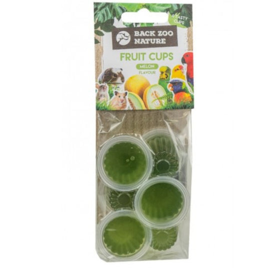 Back Zoo Nature Fruit Cups Melon – Natural melon-flavoured fruit treats for small pets, including birds, rabbits, guinea pigs, and rodents. Rich in essential nutrients and hydration for a healthy diet.