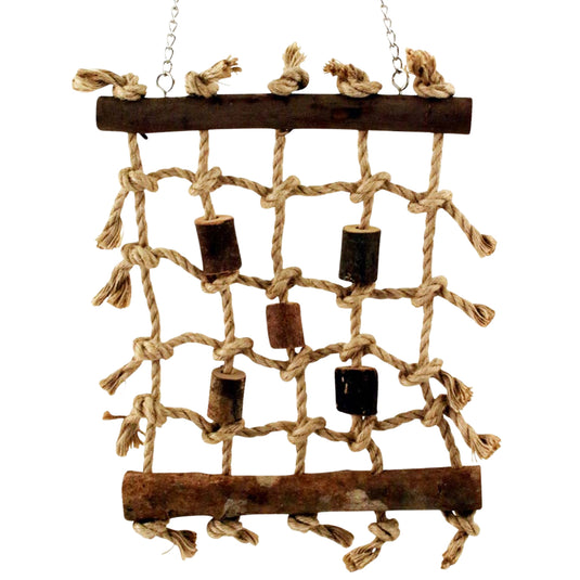 Climbing Net Parrot Toy – Natural Chew and Climbing Fun for Parrots