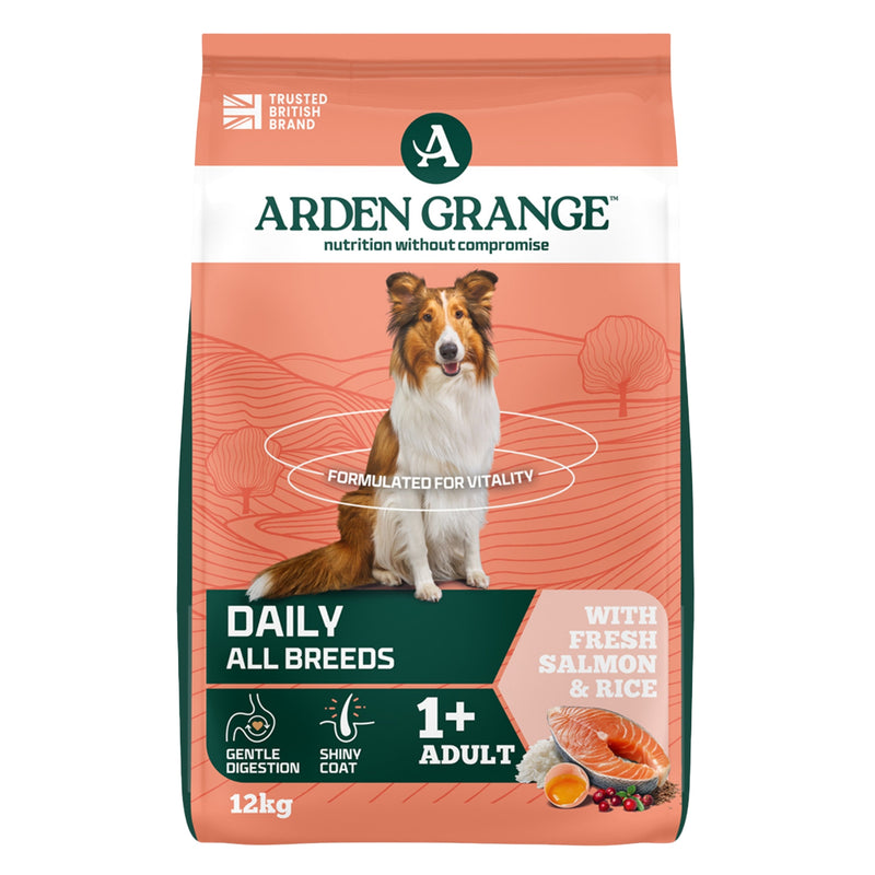 Load image into Gallery viewer, Arden Grange Adult Dog Dry Food – Salmon &amp; Rice, Hypoallergenic Complete Nutrition
