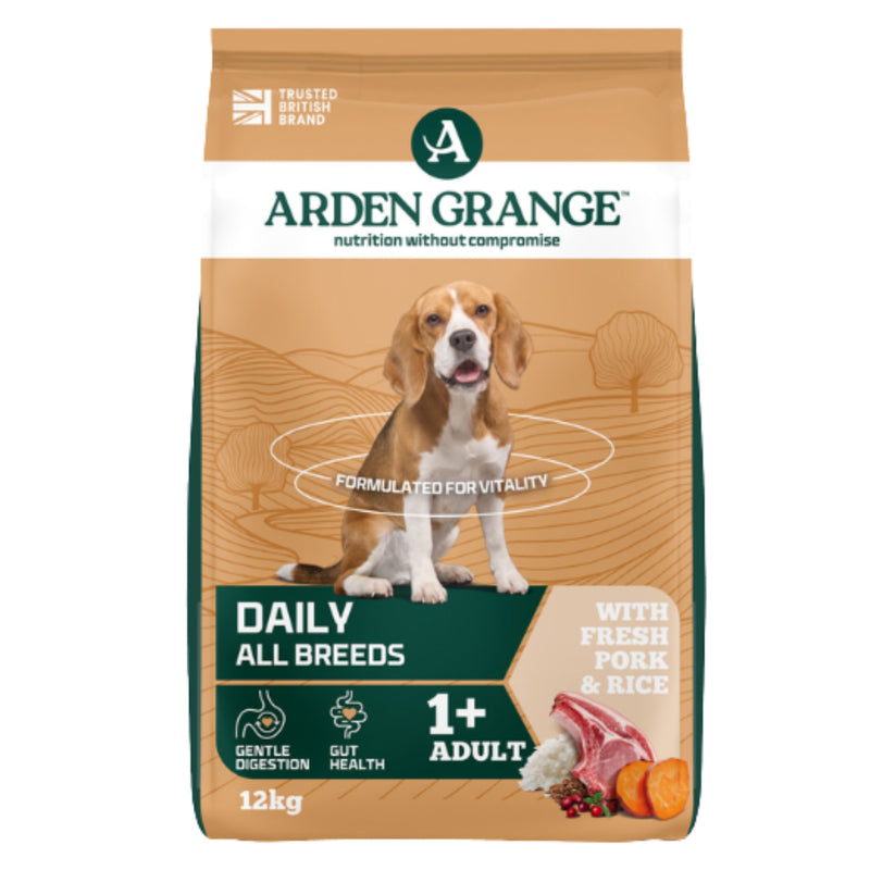 Load image into Gallery viewer, Arden Grange Adult Dry Dog Food – Pork &amp; Rice, Hypoallergenic Complete Nutrition

