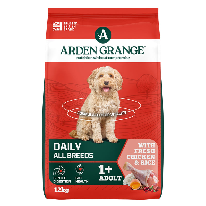 Load image into Gallery viewer, Arden Grange Adult Dry Dog Food – Chicken &amp; Rice, Hypoallergenic Complete Nutrition
