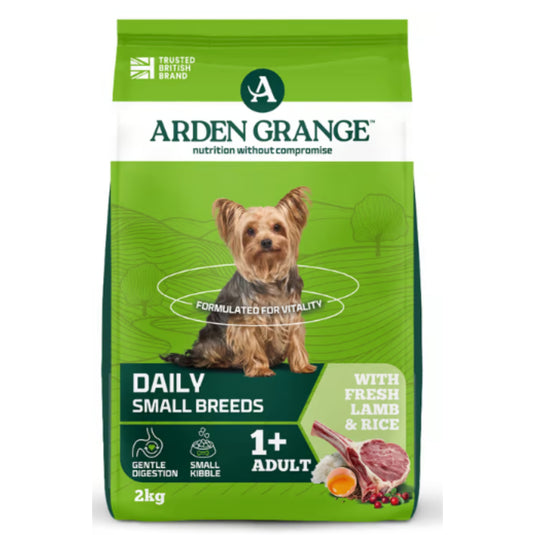 Arden Grange Mini Adult Dry Dog Food – Lamb 2kg, Hypoallergenic & Complete Nutrition