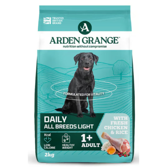 Arden Grange Light Adult Dry Dog Food – Chicken & Rice, Weight Control & Hypoallergenic