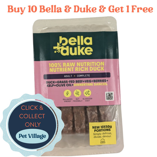 Bella & Duke Nutrient-Rich Duck 500g – Adult Premium 100% Raw Dog Food for Complete Nutrition