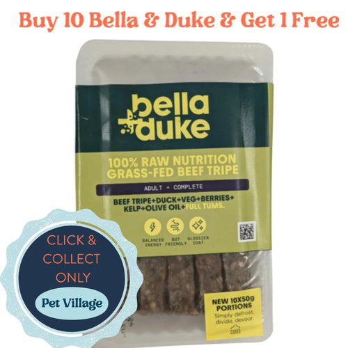 Bella & Duke Grass-Fed Beef Tripe 500g – Adult Nutrient-Rich Premium 100% Raw Dog Food for Gut Health