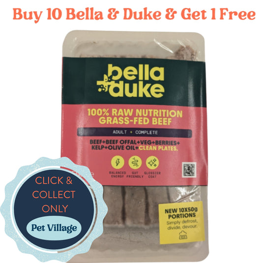 Bella & Duke Grass-Fed Beef 500g – Adult Premium 100% Raw Dog Food
