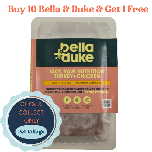 Bella & Duke Nutritious Turkey & Chicken 250g – High-Protein, Grain-Free Raw Cat Food