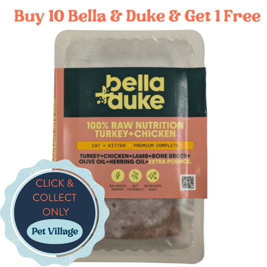 Bella & Duke Nutritious Turkey & Chicken 250g – High-Protein, Grain-Free Raw Cat Food