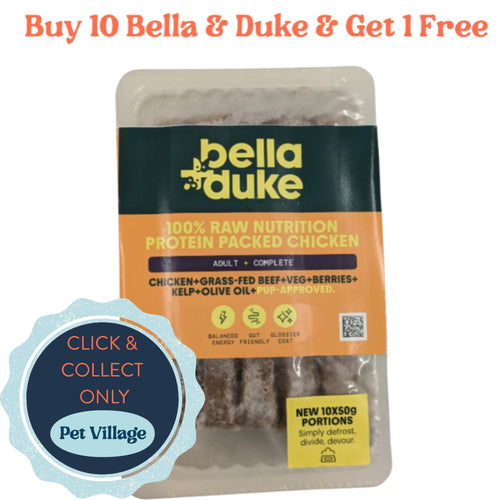 Bella & Duke Protein-Packed Chicken 500g – Adult Premium Raw Dog Food for Strong Muscles & Vitality