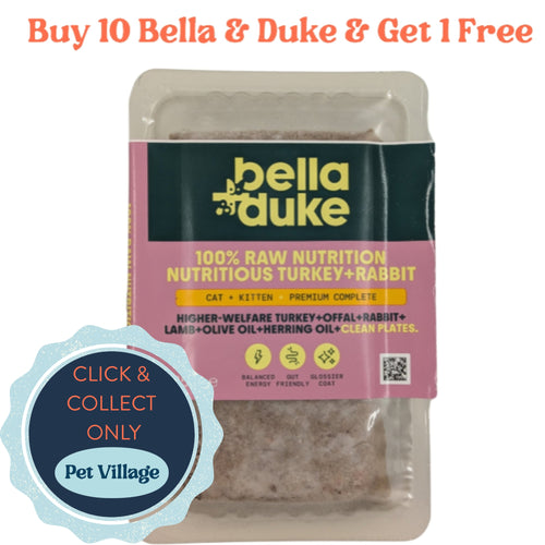 Bella & Duke Nutritious Turkey & Rabbit 250g – High-Protein, Grain-Free Raw Cat Food