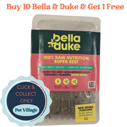 Bella & Duke Super Beef 500g – All Life Stages Nutrient-Dense Raw Dog Food for Growth & Vitality