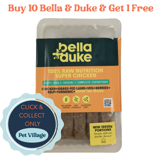 Bella & Duke Super Chicken 500g – All Life Stages Protein-Rich Raw Dog Food for Puppies, Adults & Seniors