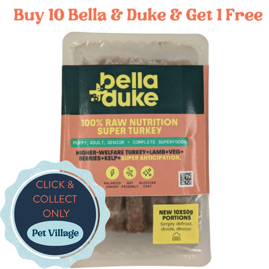 Bella & Duke Super Turkey 500g – All Life Stages Lean & Nutrient-Dense Raw Dog Food for Puppies, Adults & Seniors
