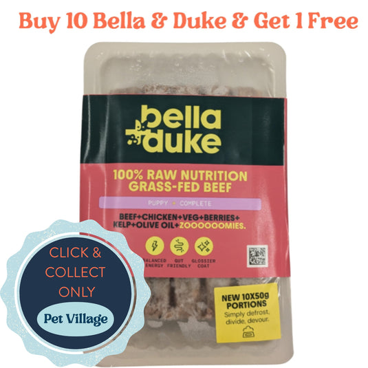 Bella & Duke Grass-Fed Beef 500g – Puppy Nutrient-Dense, High-Protein Raw Food