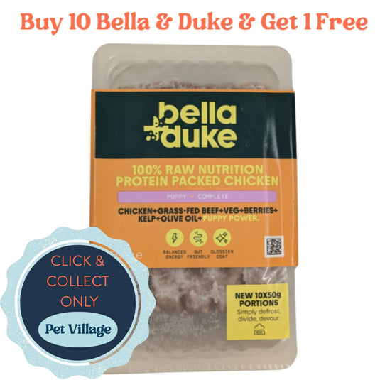Bella & Duke Protein-Packed Chicken 500g – Puppy High-Protein, Grain-Free Raw Puppy Food