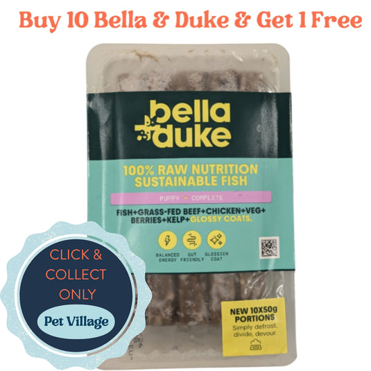 Bella & Duke Sustainable Fish 500g – Puppy High-Protein, Grain-Free Raw Puppy Food