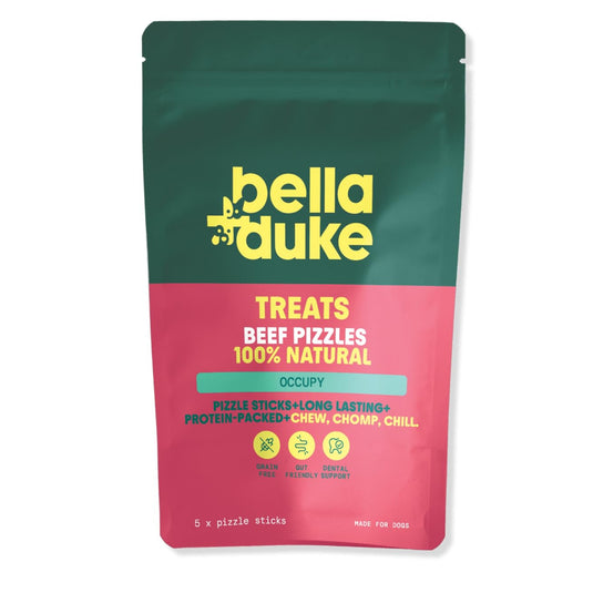 Long lasting treat that supports dog brain functionality and calms them down.
