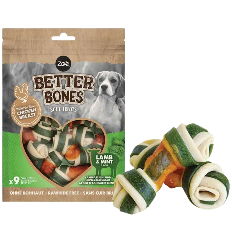 Load image into Gallery viewer, Zeus Better Bone Chicken-Wrapped Dog Chews – Lamb &amp; Mint Flavour, 9 Pieces, 197g
