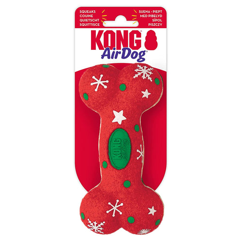 KONG Holiday Airdog Dog Toy with festive design