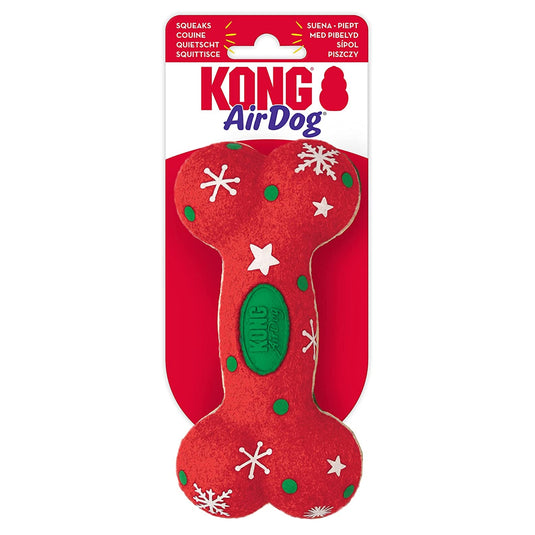 KONG Holiday Airdog Dog Toy with festive design