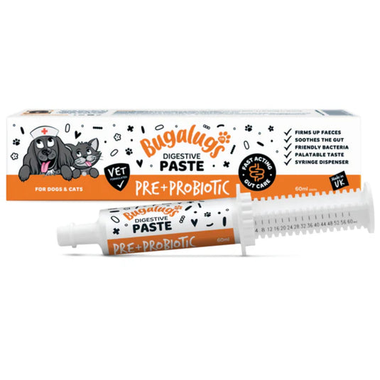 Bugalugs Pre & Probiotic Digestive Paste for Dogs & Cats