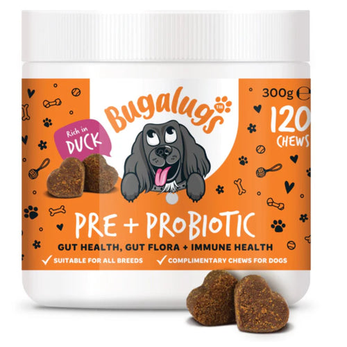 Bugalugs Pre + Probiotic Supplement Chews x120