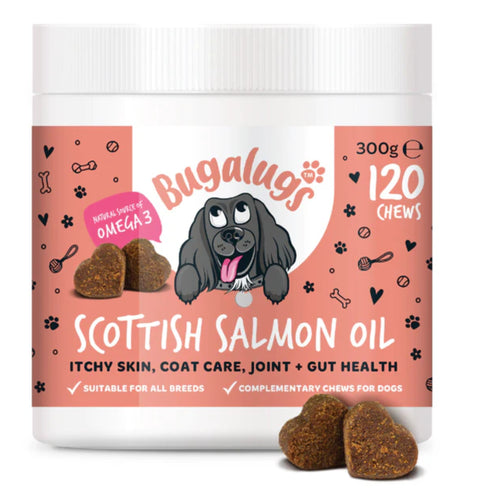 Bugalugs Salmon Oil Supplement Chews x120