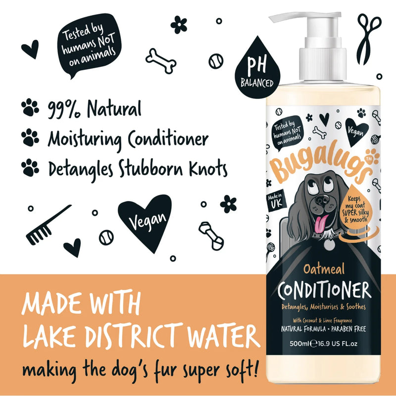 Load image into Gallery viewer, Bugalugs Dog Conditioner with Oatmeal – Gentle Coat Care for Dogs
