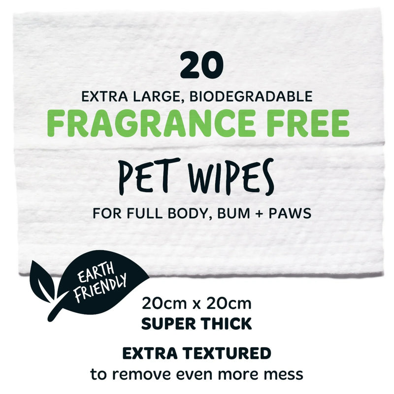 Load image into Gallery viewer, Bugalugs Fragrance Free Wipes 20 Pack – Gentle Cleaning Wipes for Dogs &amp; Cats
