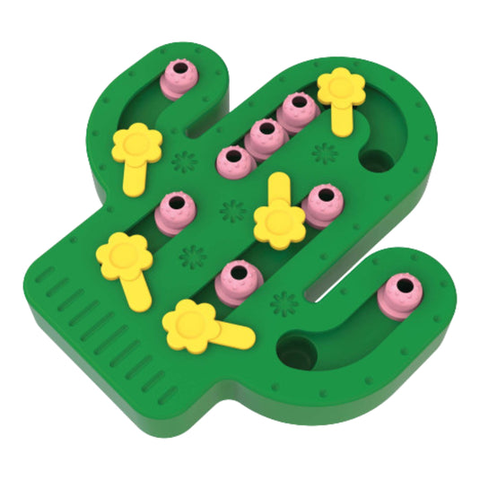 Happy Pet Cactus Puzzle Feeder interactive slow feeder puzzle toy for cats and dogs