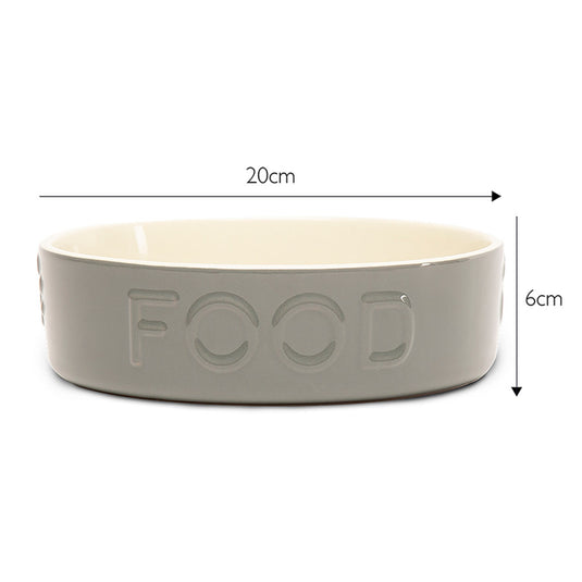 Scruffs Grey Stoneware Slow Feeder Bowl