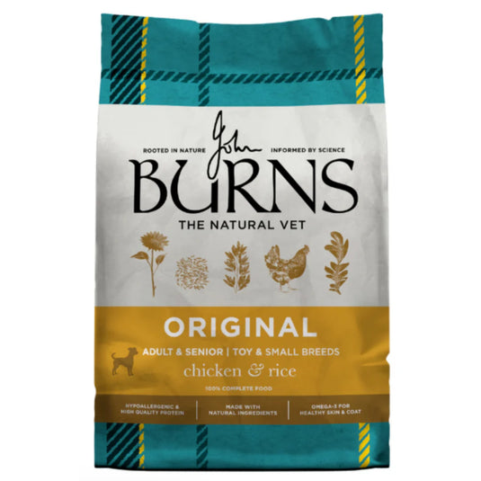 Burns Natural Adult Small & Toy Breed Dry Dog Food- Original Chicken & Rice - 6kg