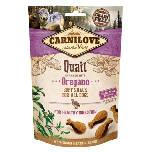 Carnilove Quail with Oregano Dog Treats 200g – Natural Grain Free Herbal Snack for Dogs