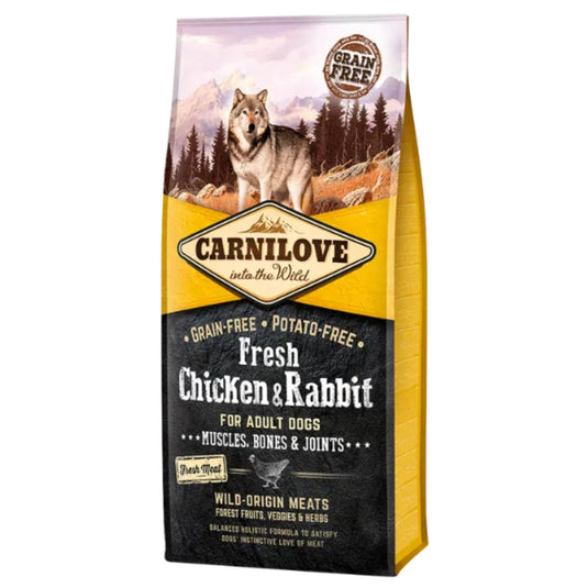 Carnilove Fresh Chicken & Rabbit Grain Free Adult Dog Food 1.5kg bag