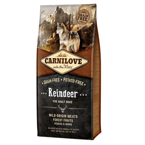 Carnilove Reindeer Grain-Free Dry Dog Food 1.5kg – High-Quality Wild Meat for Adult Dogs