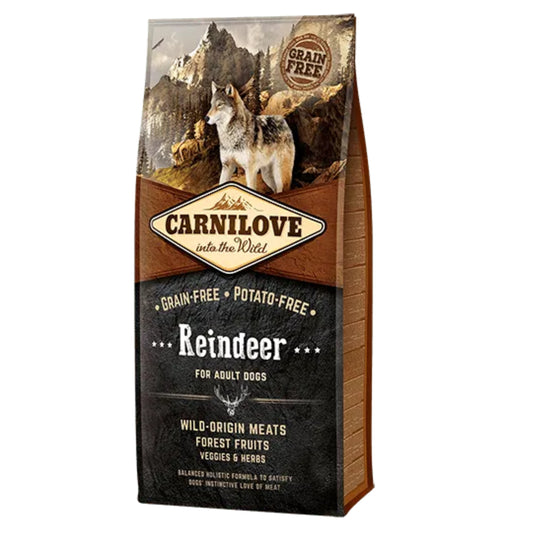 Carnilove Reindeer Grain-Free Dry Dog Food 1.5kg – High-Quality Wild Meat for Adult Dogs