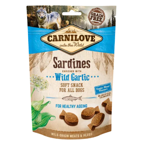 Carnilove Sardines with Wild Garlic Semi-Moist Dog Treats 200g