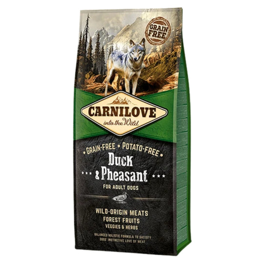 Carnilove Duck & Pheasant Grain Free Dry Dog Food for Adults – Natural High-Protein Recipe