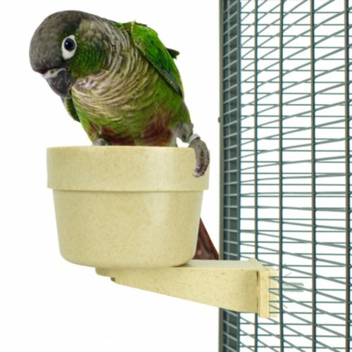 Back Zoo Nature Easy‑Lock Feeding Bowl – bamboo tip-proof food or water bowl for birds and small pets