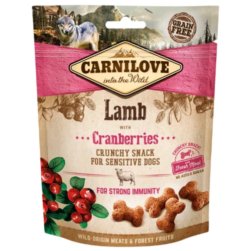 Carnilove Lamb with Cranberry Dog Treats 200g – Natural Grain Free Snack for Dogs