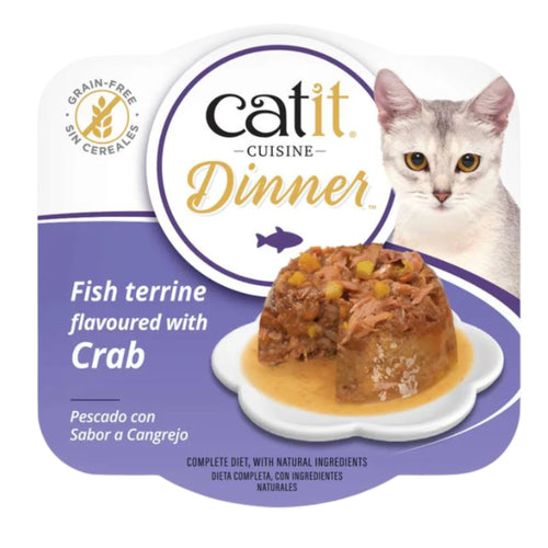 Catit Cuisine Fish Terrine Dinner with Crab 75g – Natural Wet Cat Food