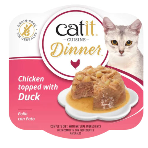 Catit Cuisine Chicken Dinner with Duck 75g – Natural Wet Cat Food