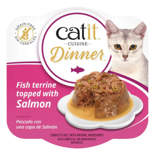 Catit Cuisine Fish Terrine Dinner with Salmon 75g – Wet Cat Food for Adult Cats
