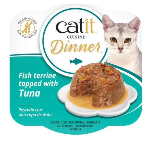 Catit Cuisine Fish Terrine Dinner with Tuna 75g – Wet Cat Food for Adult Cats